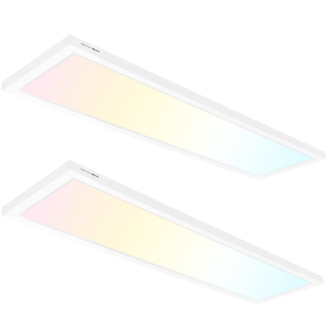 Rainbow Series 1x4 FT LED Flat Panel, 48W 4800lm Selectable CCT Flush - Hykolity