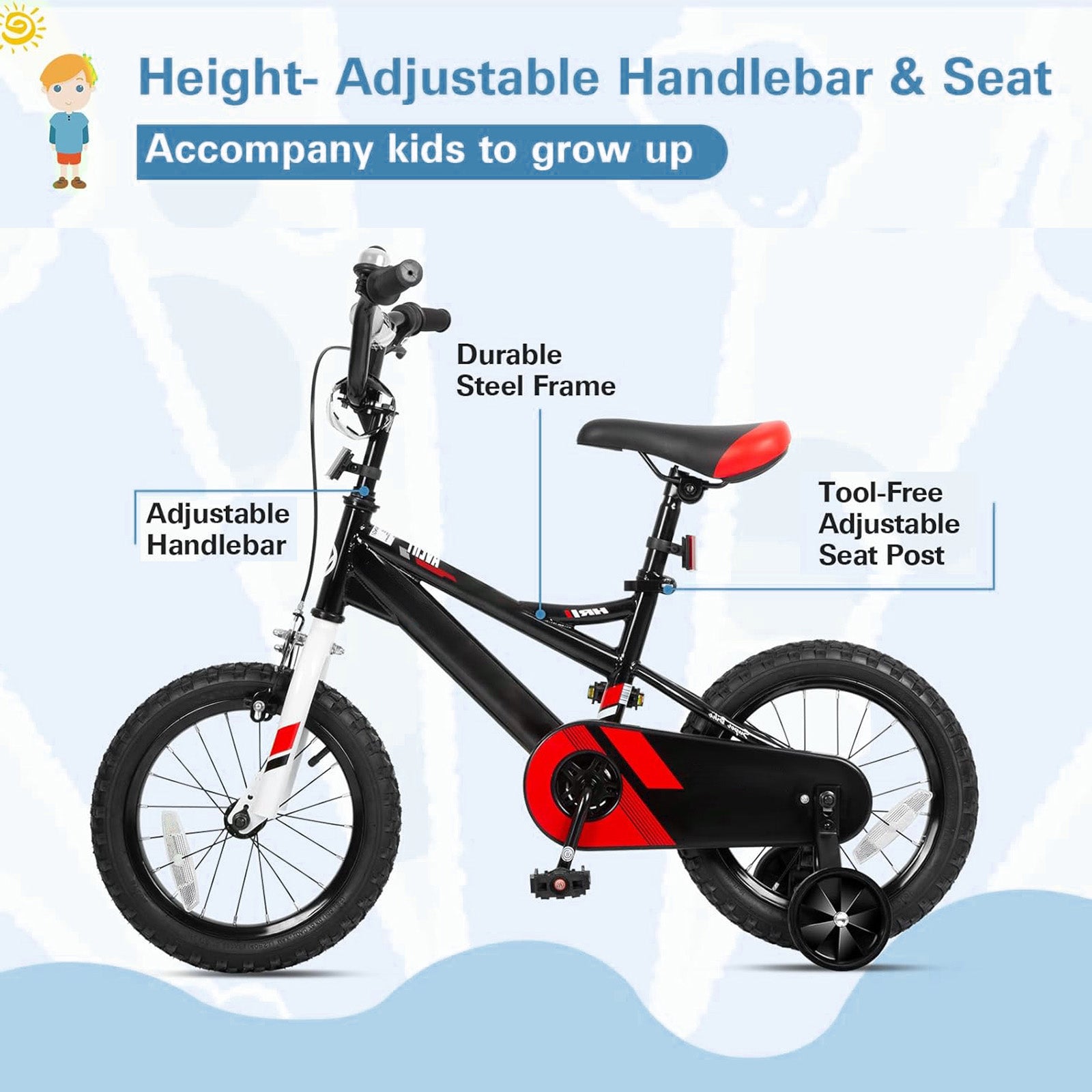 hykolity Kids Bike 14 16 20 inch Children Bicycle for Boys Girls