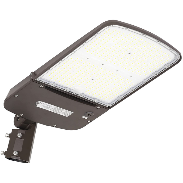 HIGH Series 240W/300W Switchable LED Parking Lot Light with Dusk to Dawn Photocell 120-277V, Slip Fitter Mount