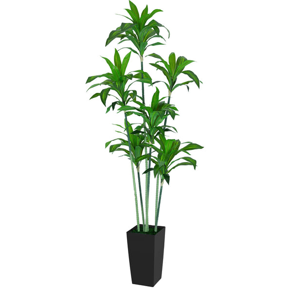 tall outdoor artificial dracaena tree 7FT Dracaena Draco Artificial Dragon Tree Realistic Dracaena Fragrans Faux Tree with White Pot for Home Office Indoor Outdoor Decor
