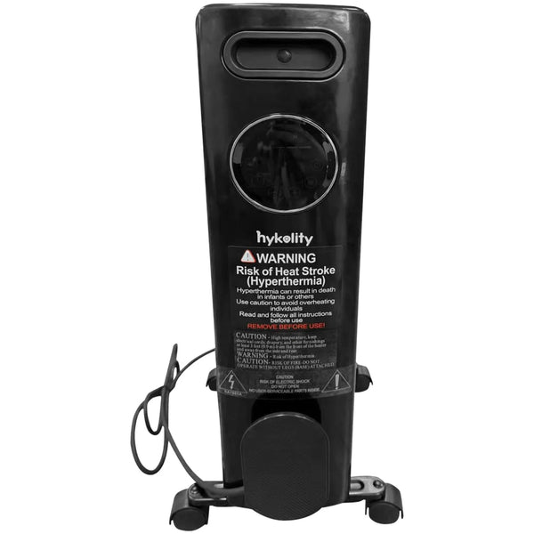 hykolity 1500W Oil Filled Radiator Heater with Remote and Thermostat, 4 Mode Electric Radiant Heater for indoor, Energy Efficient Electric Quiet Space heater with Overheat & Tip-Over Protection,Black