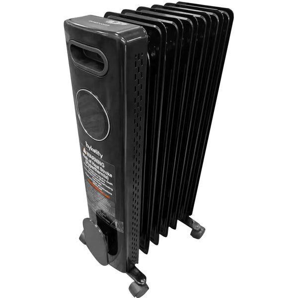 hykolity Portable Oil Filled Radiato, Electric heater with 4 Modes, Remote Control, Digital Led Display, Adjustable Thermostat, Child Lock, Overheat & Tip-Over Protection For Indoor Use, 1500W (Black)