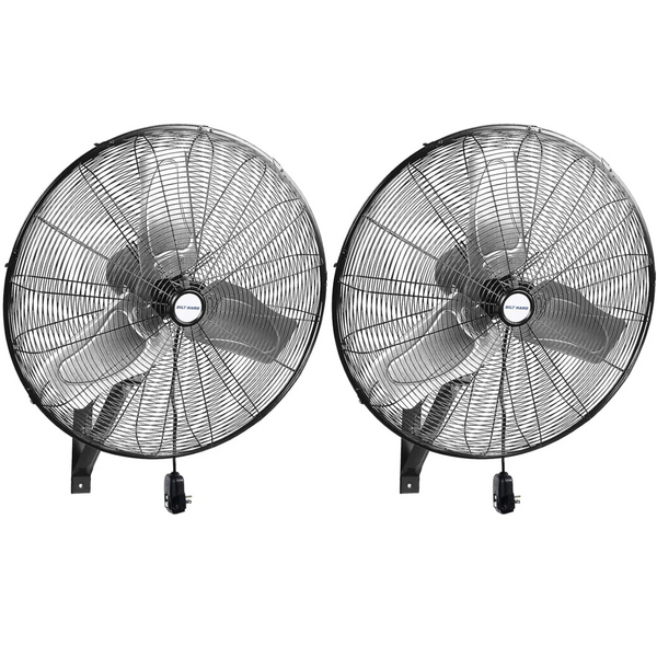 BILT HARD 24 in. Outdoor Oscillating Wall Fan, 6300 CFM 3-Speed Heavy Duty Outdoor Wall Fans, High Velocity Waterproof Fans for Patio, Commercial, Industrial, Warehouse, UL Listed, 2 Pack