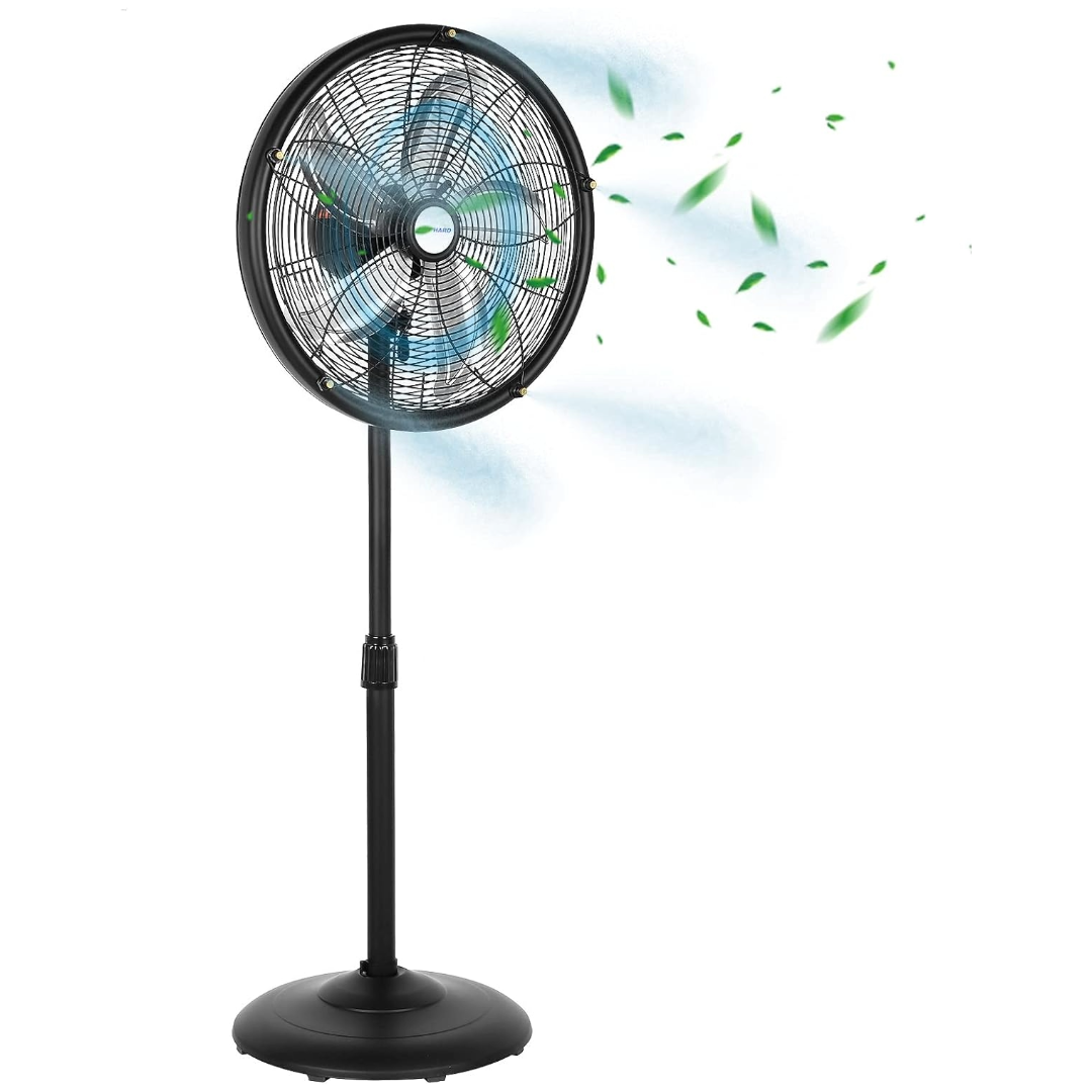 BILT HARD 18" Oscillating HighVelocity Outdoor Pedestal Misting Fan