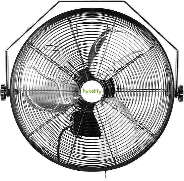 4300 CFM 18 in. Outdoor Wall Mount Fan, 3-Speed Industrial Grade High Velocity Outdoor Fans, Black Waterproof Wall Fan for Patio, Garage, Commercial, and Gazebo- UL Listed