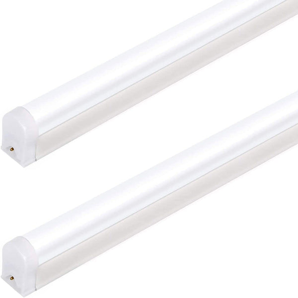 50W 5000LM LED Tube Light 4FT, Linkable T5 Integrated Single Fixture, 6500K, Corded Electric with Built-in ON/Off Switch (2-PACK)