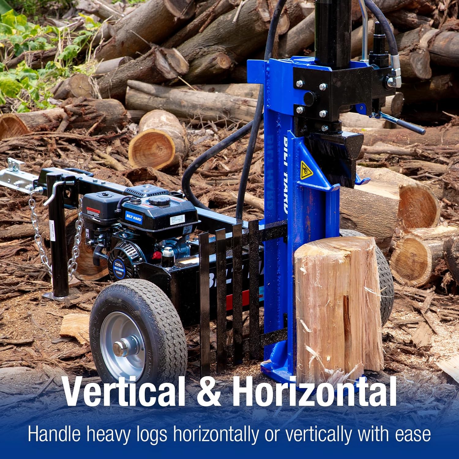 Log Splitter | 25 Ton Gas Wood Splitter with 209cc OHV Engine – Hykolity