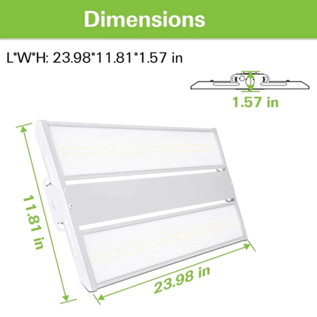 Leo Series LED Linear High Bay Light, 120-277V, 5000K, UL Listed (2-PACK)