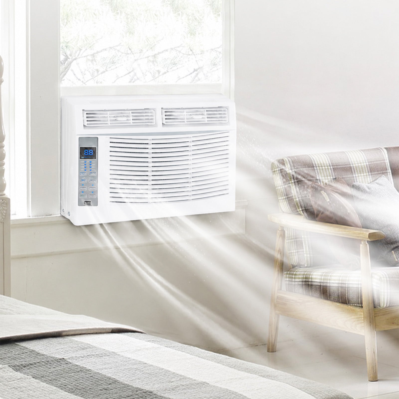BILT HARD Smart Window Air Conditioner 6000 BTU WiFi AC Unit Cools up ...