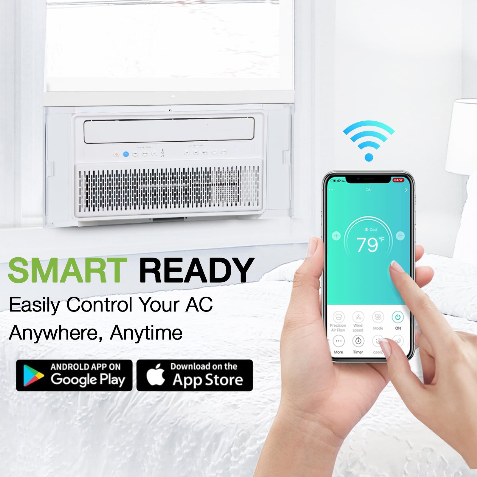BILT HARD Inverter Window Air Conditioner 12000 BTU Smart WiFi AC Unit ...