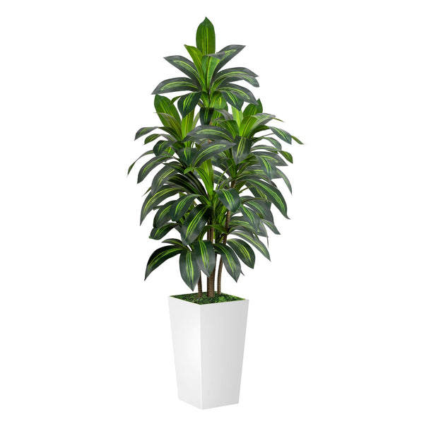outdoor artificial dracaena tree 5FT Dracaena Draco Artificial Dragon Tree Faux Corn Plants Dracaena Fragrans Faux Tree in Pot Artificial Plants for Home Office Indoor Outdoor