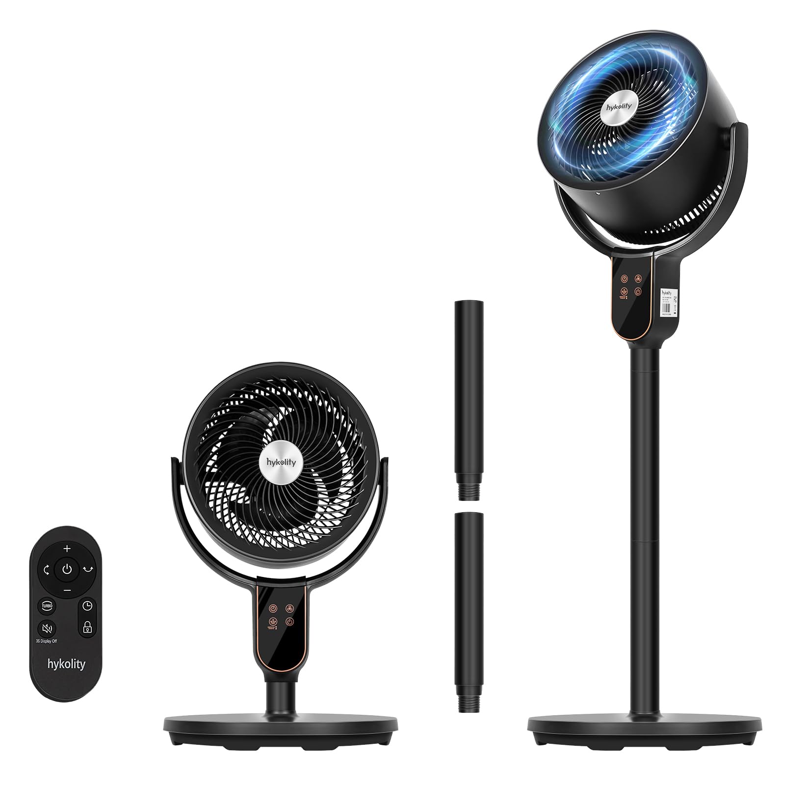 HYKOLITY 90° Omnidirectional Oscillating Fan 3 in 1 Fan for Bedroom Qu ...