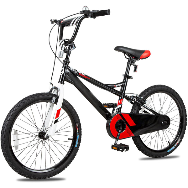 Hykolity 20" Kids Bikes with Adjustable Sanddle and Handler, Dual Caliper Brake, Cripsy Bell Mountain BMX Style Bicycle Youth Boys Girls