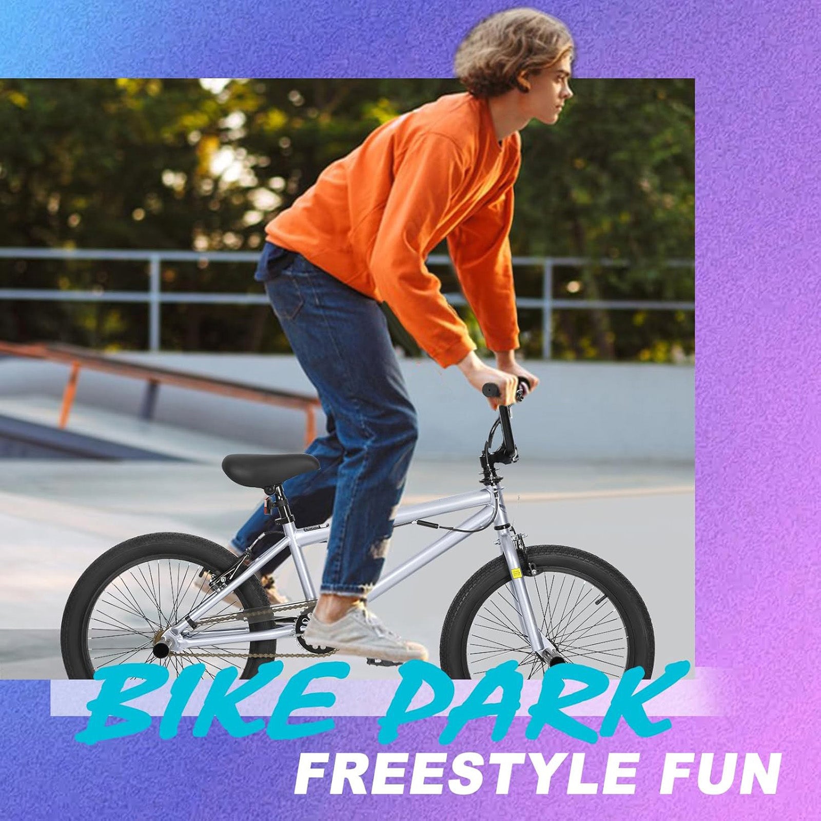 hykolity Freestyle BMX Bike 20 Inch Trick Bicycle for Kids