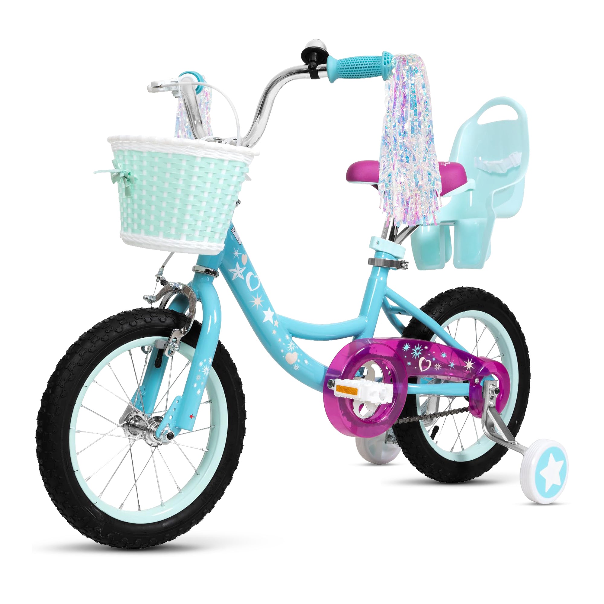 Hykolity 16 inch Girls Bike Princess Bicycle for Age 4-7 Years Old Rid