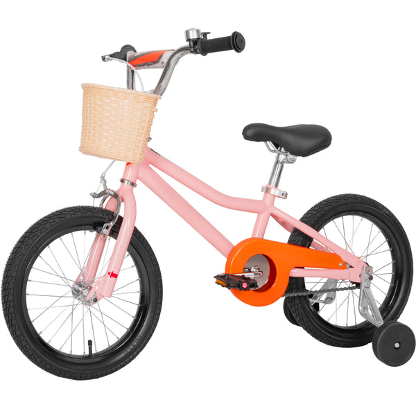 Hykolity Kids Bike Boy Girl Bicycle 16 20 inch for Children Age 4-12 Years Old Height 41-62 in Child Sport Bike includes Training Wheel Basket Multicolor