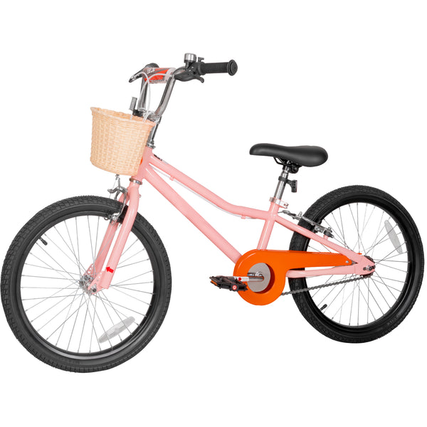 Hykolity Kids Bike Boy Girl Bicycle 20 inch for Children Age 6-12 Years Old Height 48-62 in Child Tween Sport Outdoor Bikes Front Basket Peach Pink
