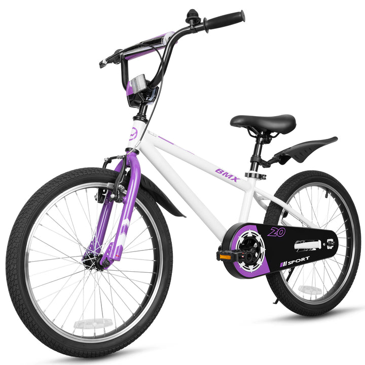 20 inch bmx bicycle Hykolity 16 20 Inch Kids Bikes Boy Girl BMX Bicycle Ages 4-12 Years Old Coaster Brake Sport Cycling Child Bike with Kickstand Multicolor Black / 20