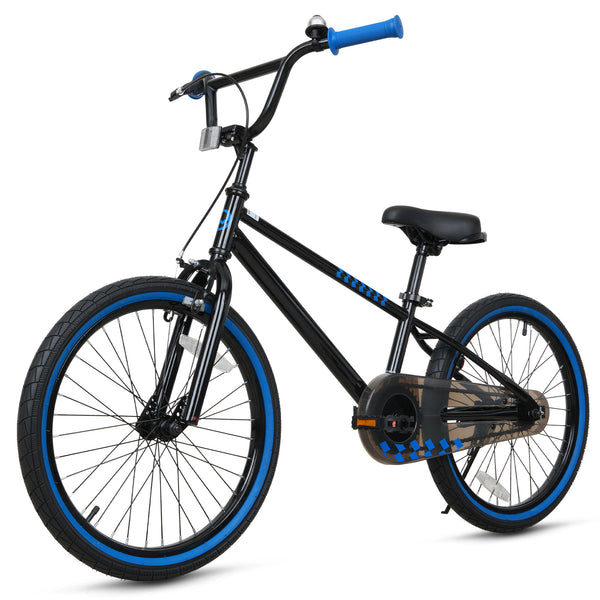 Hykolity Kids Bike Boy Girl Bicycle 20 inch for Children Age 6-12 Height 48-62" Child Sport Bike BMX Handbar includes Training Wheel Black