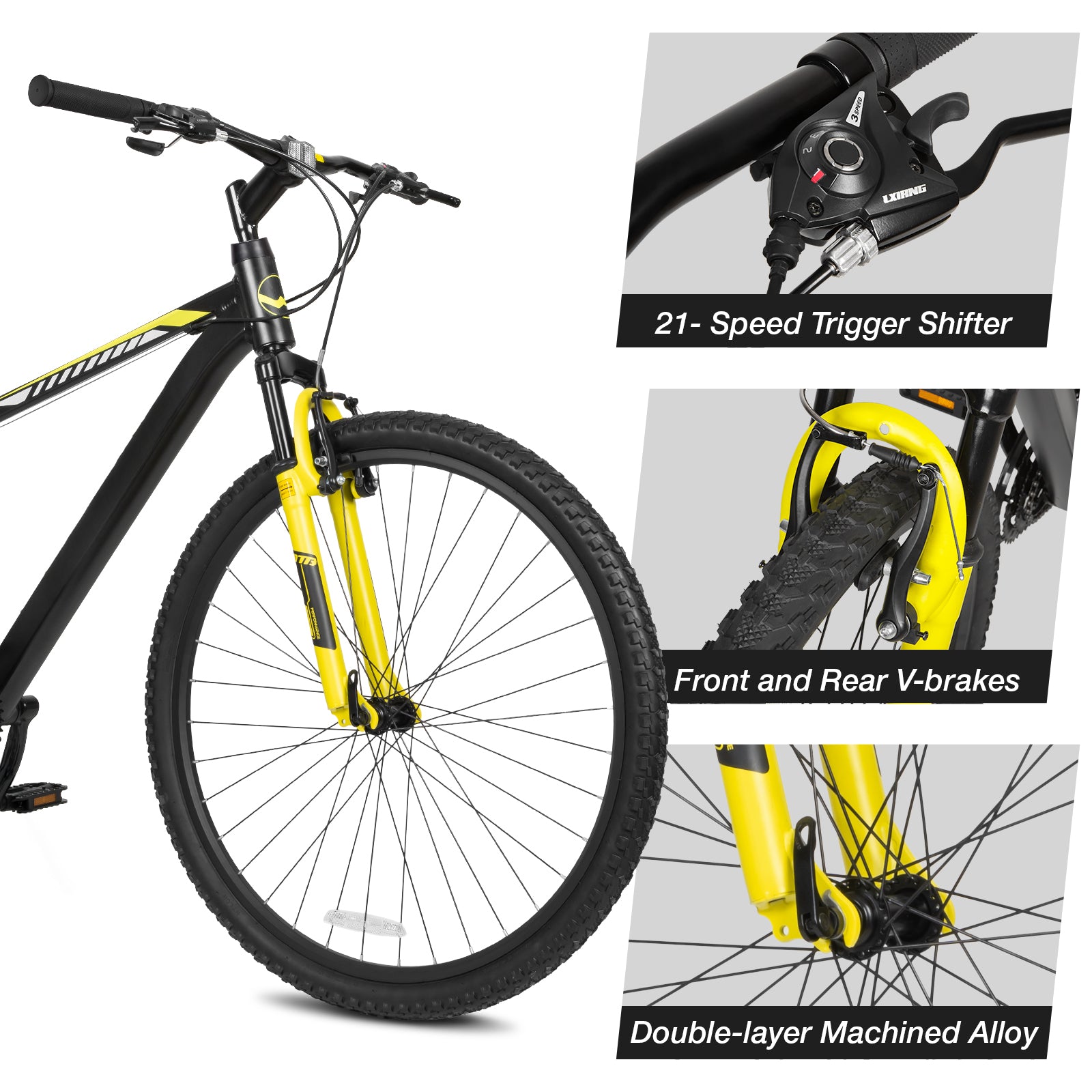 Hykolity 29 inch Mountain Bike 29r MTB Sport Bicycle Large Bike Full S