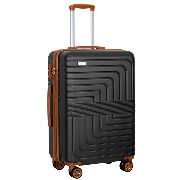 Hykolity 26" Checked Luggage, Expandable Hardshell Suitcase with Double Spinner Wheels for 20% More Space, Lightweight Airline Approved Hardside Luggage with Scratch-Resistant & YKK Zipper