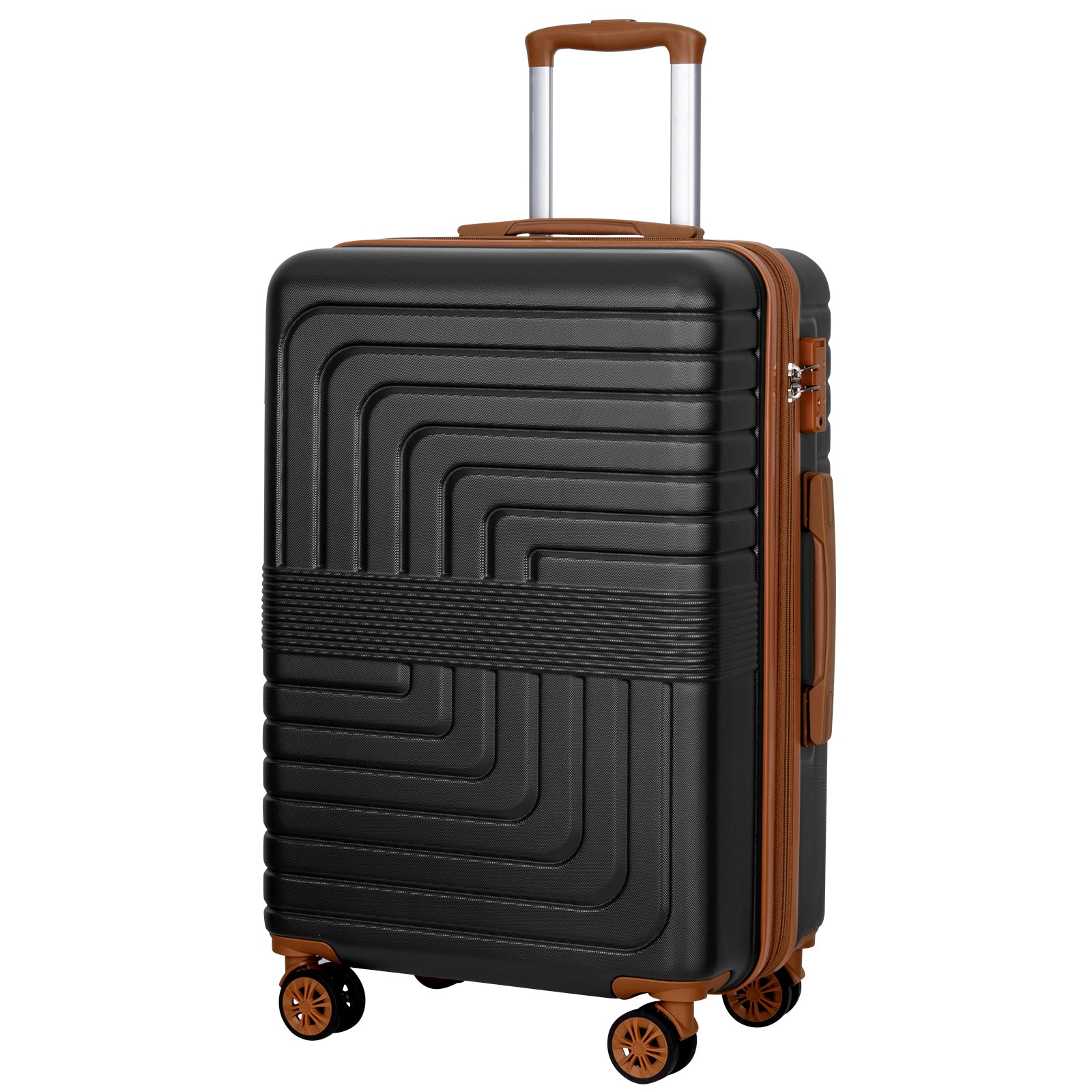 SUNSPIRE 28 In Checked Luggage Hardside Suitcase PC ABS Spinner Wheels ...