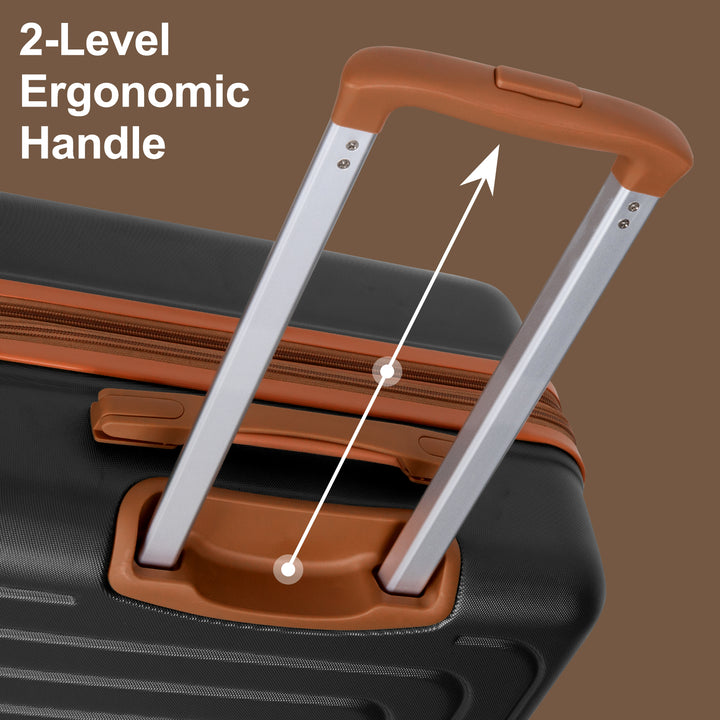 SUNSPIRE 28 In Checked Luggage Hardside Suitcase PC ABS Spinner Wheels ...