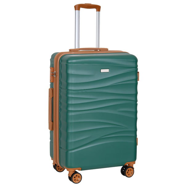 Hykolity 26" Checked Luggage, Expandable Hardshell Suitcase with Double Spinner Wheels for 20% More Space, Lightweight Airline Approved Hardside Luggage with Scratch-Resistant & YKK Zipper