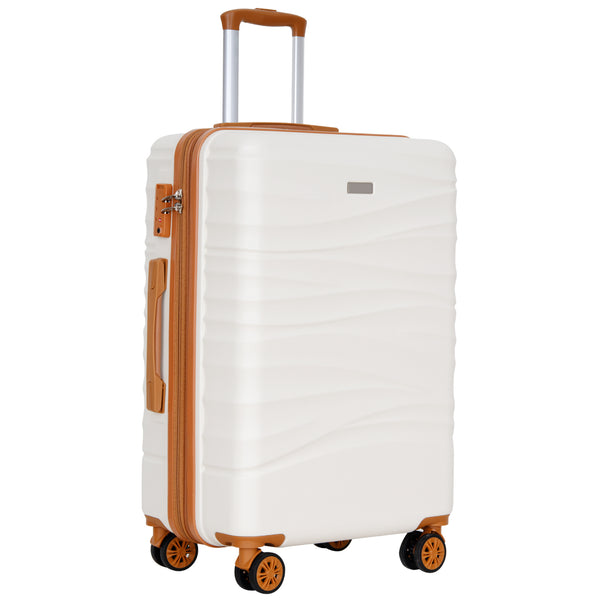 Hykolity 30" Checked Luggage, Expandable Hardshell Suitcase with Double Spinner Wheels for 20% More Space, Lightweight Airline Approved Hardside Luggage with Scratch-Resistant & YKK Zipper