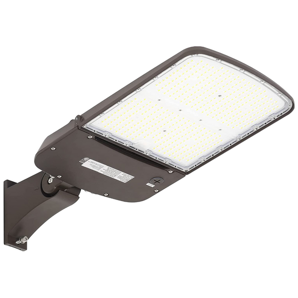 HIGH Series 240W/300W Switchable LED Parking Lot Light with Dusk to Dawn Photocell 120-277V, Adjustable Arm Mount