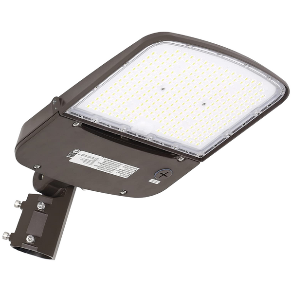 HIGH Series 150W/200W Switchable LED Parking Lot Light with Dusk to Dawn Photocell 120-277V, Slip Fitter Mount