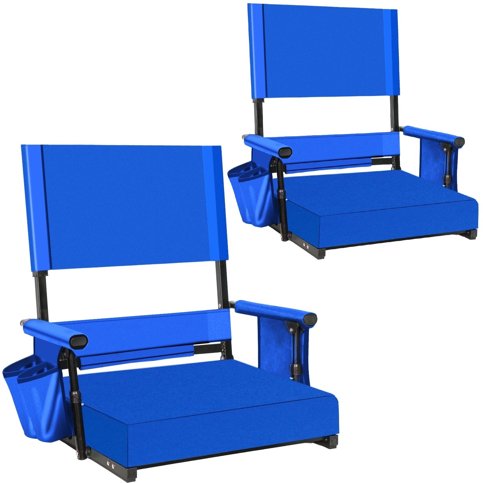 SUNSPIRE Extra Tall Stadium Seats 2-Pack, Adjustable High Back Bench P ...