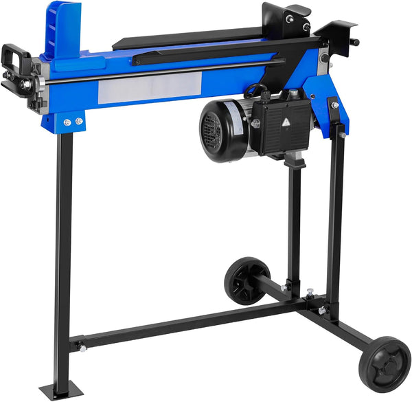 Hykolity Log Splitter 6.5 Ton with Stand, Wood Electric Powered, Hydraulic Ram, Firewood Splitting Machine Black Stand Wood Splitter