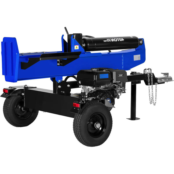 Hykolity Gas Log Splitter Full Beam 40 Ton Auto Return Horizontal/Vertical Hydraulic 13HP Engine Portable Rapid Cycle Steel Wedge Firewood Splitting Machine with Towing Connections