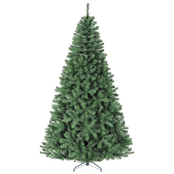 Hykolity 6'/7' Artificial Christmas Tree with PVC Branch Tips, Easy Assembly with Metal Stand and Hinged Branches, Green