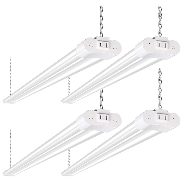 Beam Series 4FT Linkable LED Shop Light 4400lm, 42W 5000K Daylight LED Workbench Light W/Plug, Hanging or Surface Mount, 100-277V, ETL Listed (4-PACK)