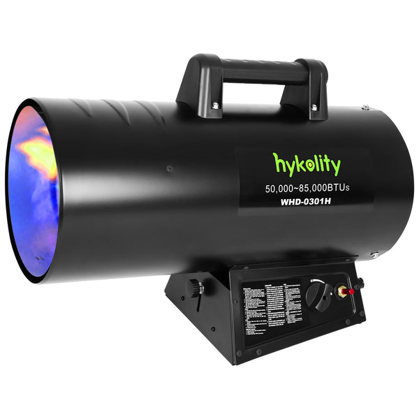 Hykolity 85,000 BTU Forced Air Propane Heater, Portable Propane Torpedo Heater for Garage, Shop, and Construction Sites, CSA Listed