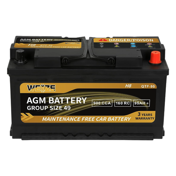 Platinum AGM Battery BCI Group 49-12v 95ah H8 Size 49 Automotive