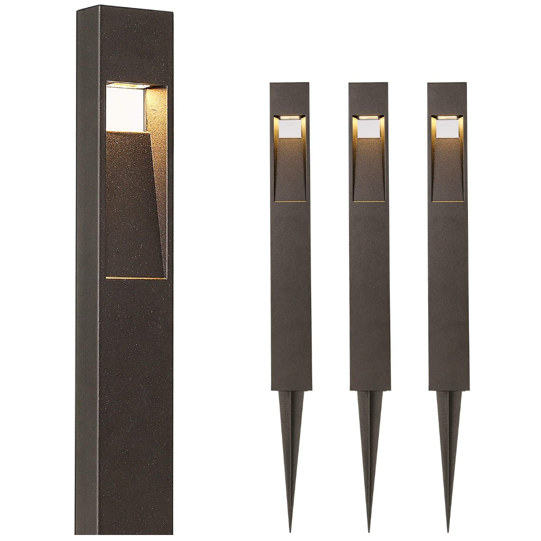 Led Walkways 2W 48LM Landscape Pathway Light, Matte Black Integrated LED Walkway Li ...