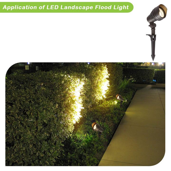 Low Voltage LED Landscape Spot Light Kits, 10W 390LM, 4 Pack, Driver & Cable NOT Included Hykolity.com