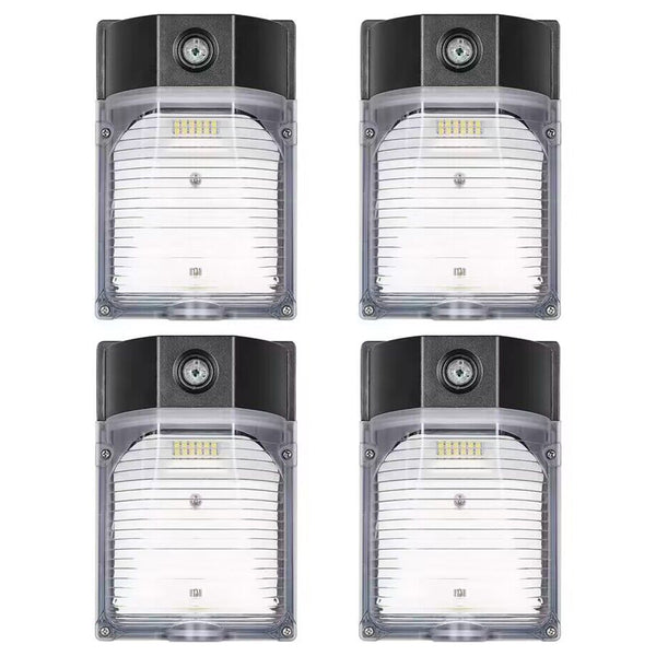 30W LED Wall Pack Light with Photocell, 3450LM 5000K Daylight Dusk to Dawn, Waterproof Security Lighting (4-PACK)