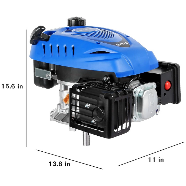 BILT HARD Gas Engine Vertical Shaft, 173cc 4.4 HP 4-Stroke Gas Motor ...