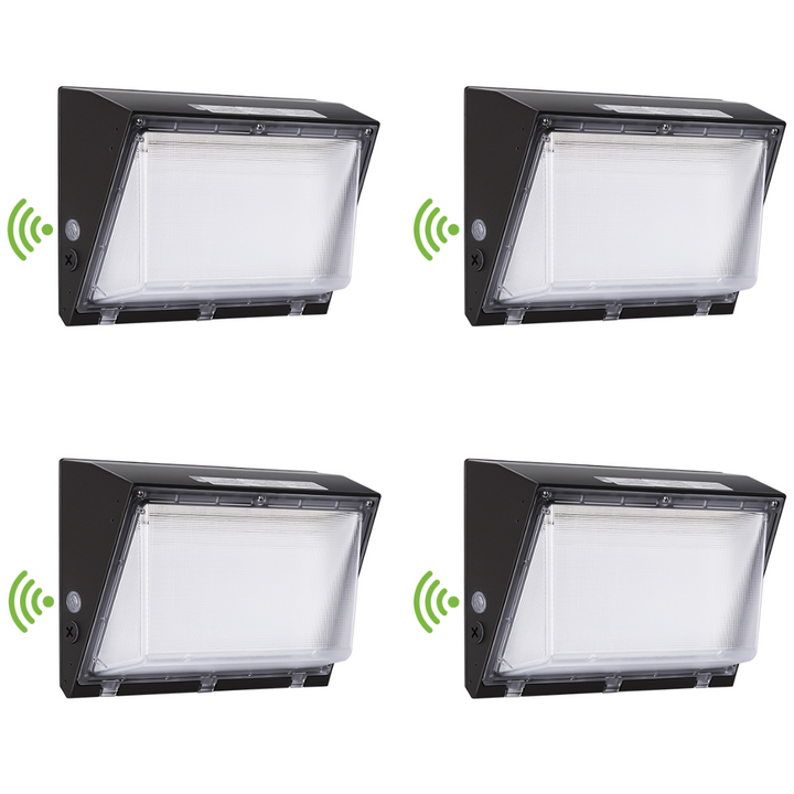 2 Pack 130W LED Wall Pack Light With Dusk To Dawn Photocell, 19500LM 5000K Daylight IP65